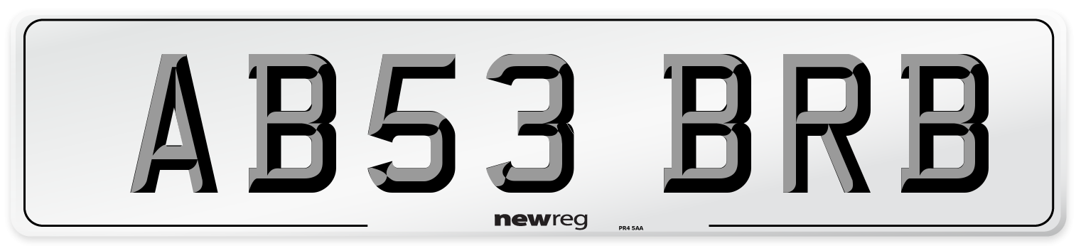AB53 BRB Number Plate from New Reg